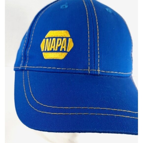 NAPA AUTO PARTS Hook & Loop Blue Cotton Blend Cap - Picture 3 of 6